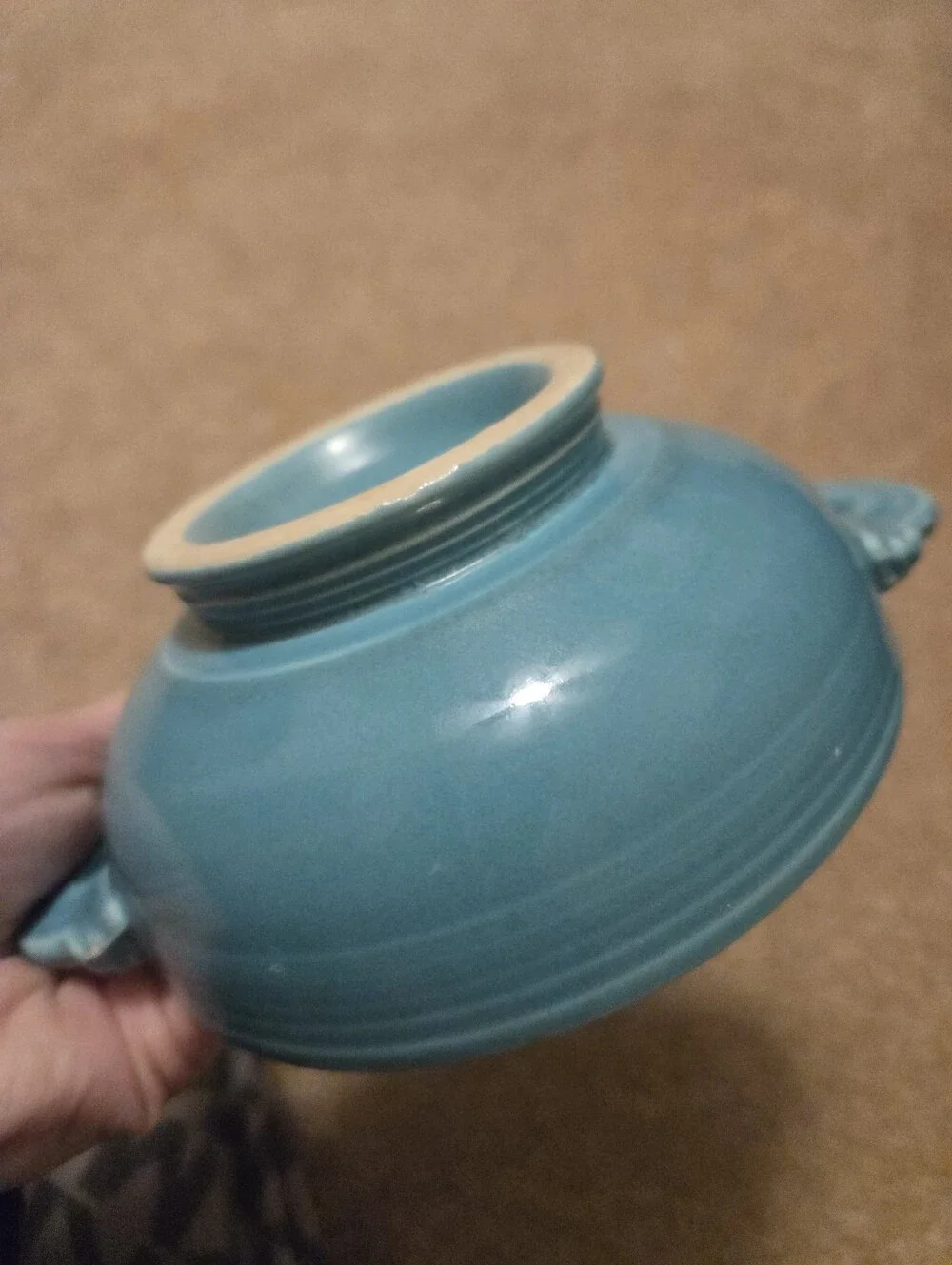 Fiesta Ware Cobalt Blue And Turquoise CREAM SOUP Bowls